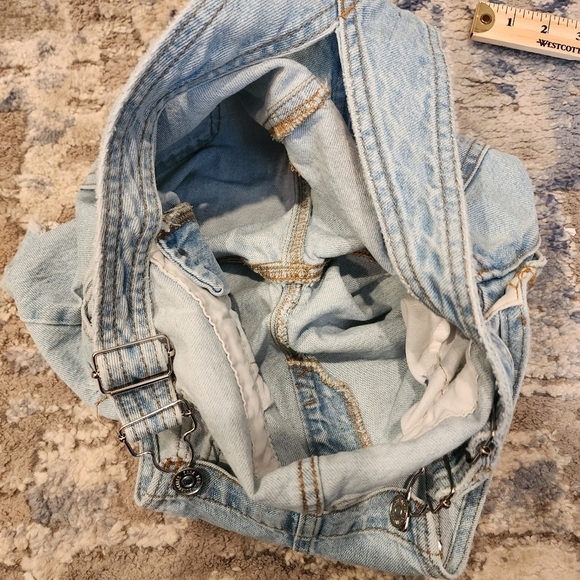 Zara kids denim shortalls short overalls. Size 9 (134 cm) - Picture 14 of 16